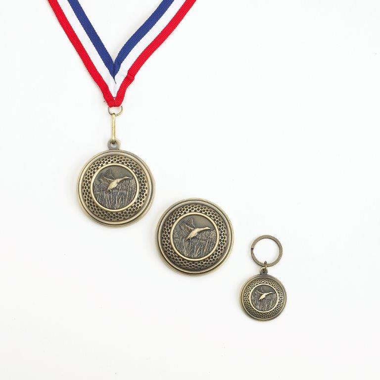 DK Styles 2.5inch Ducks medallion paperweight and keychain